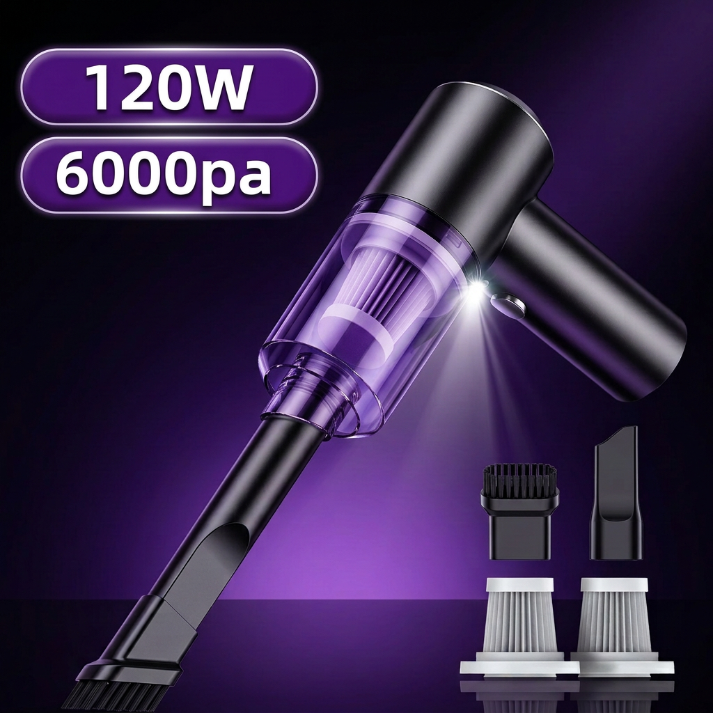 Car Vacuum Cleaner 120W Car Wireless